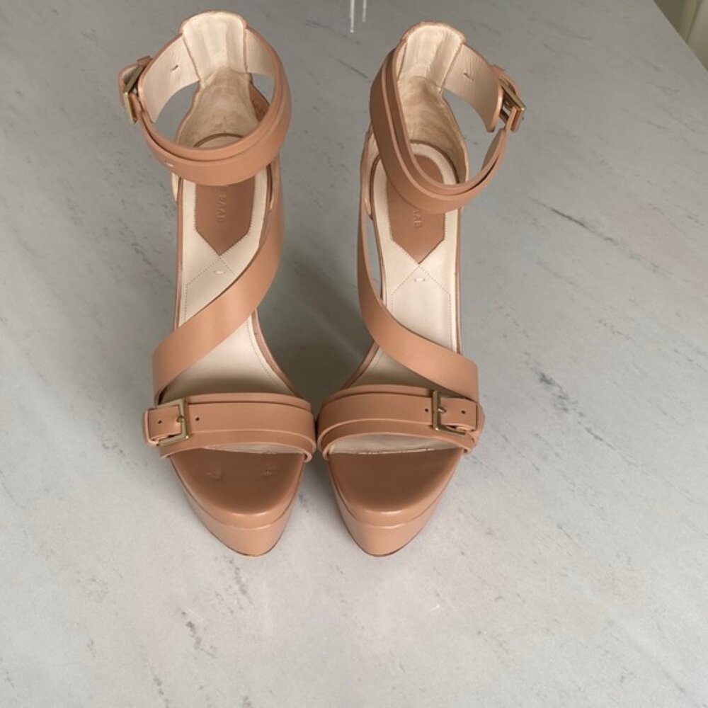 Designer Elie Saab Nude Platform Sandles